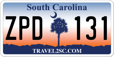SC license plate ZPD131