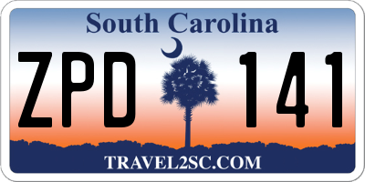 SC license plate ZPD141