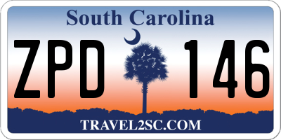 SC license plate ZPD146