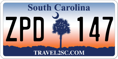 SC license plate ZPD147