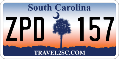 SC license plate ZPD157