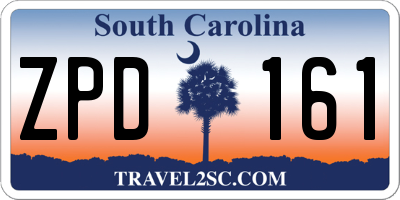 SC license plate ZPD161