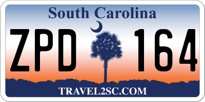 SC license plate ZPD164