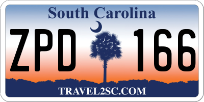 SC license plate ZPD166
