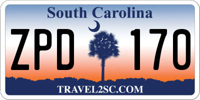 SC license plate ZPD170
