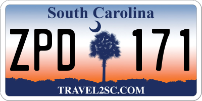 SC license plate ZPD171