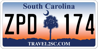 SC license plate ZPD174
