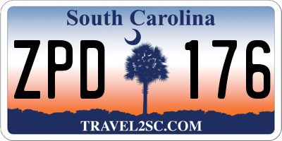 SC license plate ZPD176