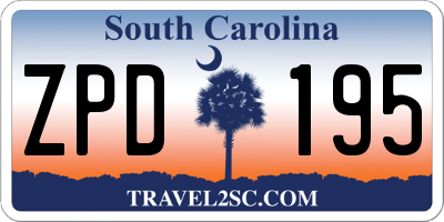 SC license plate ZPD195