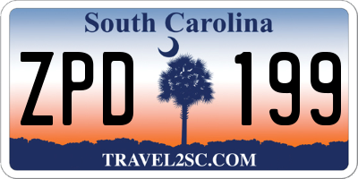 SC license plate ZPD199