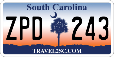 SC license plate ZPD243