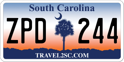 SC license plate ZPD244
