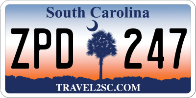 SC license plate ZPD247