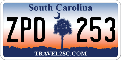 SC license plate ZPD253