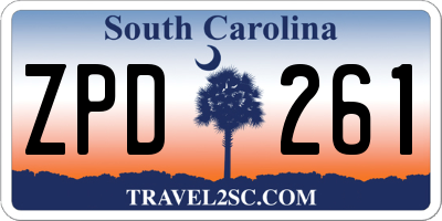 SC license plate ZPD261