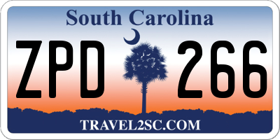 SC license plate ZPD266
