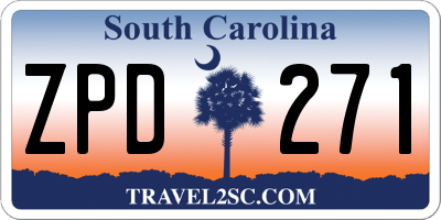 SC license plate ZPD271