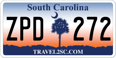 SC license plate ZPD272