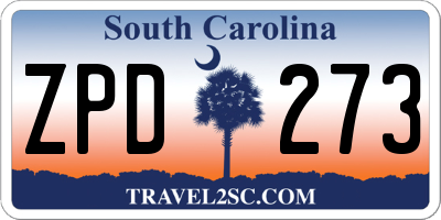 SC license plate ZPD273