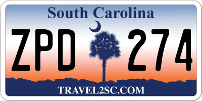 SC license plate ZPD274