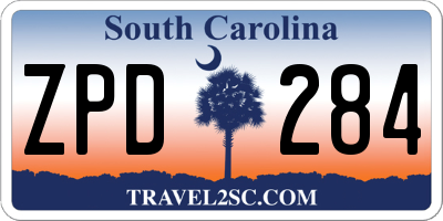 SC license plate ZPD284