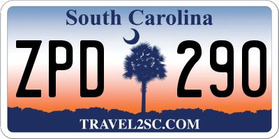 SC license plate ZPD290