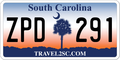 SC license plate ZPD291
