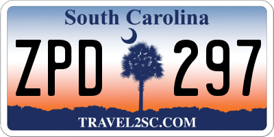 SC license plate ZPD297