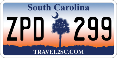 SC license plate ZPD299