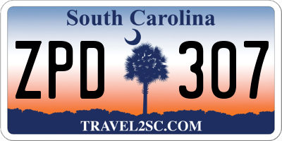 SC license plate ZPD307