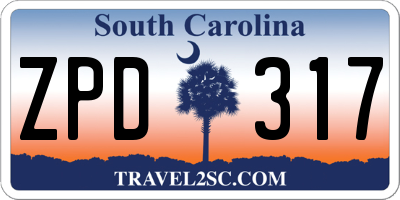 SC license plate ZPD317
