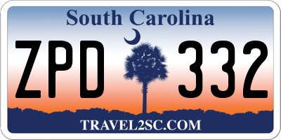 SC license plate ZPD332