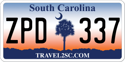 SC license plate ZPD337