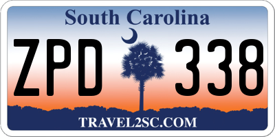 SC license plate ZPD338