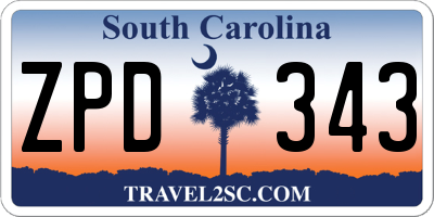 SC license plate ZPD343