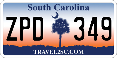 SC license plate ZPD349