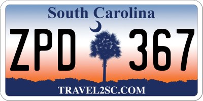 SC license plate ZPD367