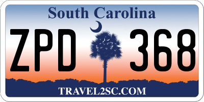 SC license plate ZPD368