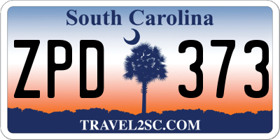 SC license plate ZPD373