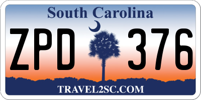 SC license plate ZPD376