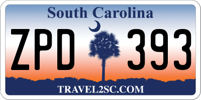 SC license plate ZPD393