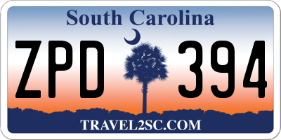 SC license plate ZPD394