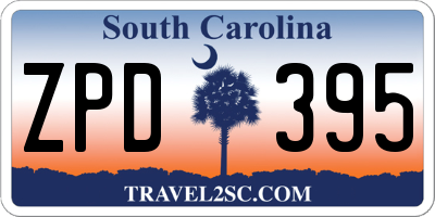 SC license plate ZPD395