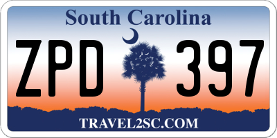 SC license plate ZPD397