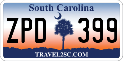 SC license plate ZPD399