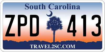 SC license plate ZPD413