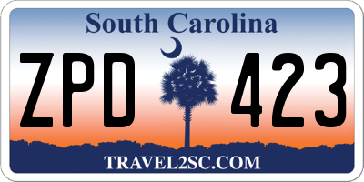SC license plate ZPD423