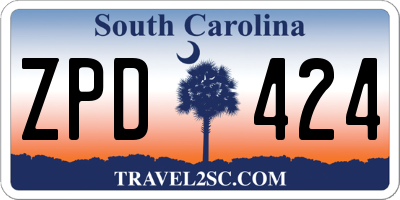 SC license plate ZPD424
