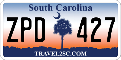 SC license plate ZPD427