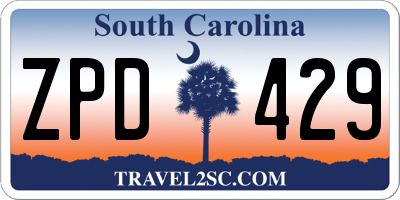 SC license plate ZPD429